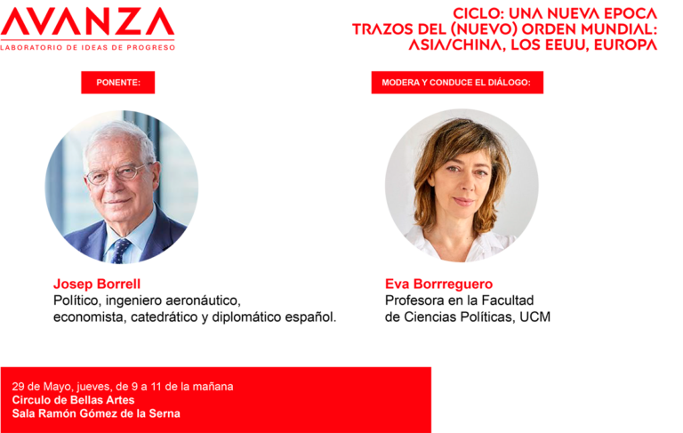 Josep Borrell y Eva Borreguero. Sesión Foro Avanza