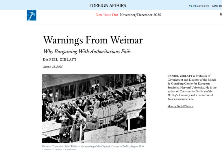 Artículo publicado por Foreign Affairs